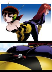 2girls ant-man ass_press avengers big_ass big_breasts black_widow_(earth's_mightiest_heroes) black_widow_(marvel) brown_hair canon_couple cleavage dat_ass female giantess green_eyes hank_pym headphones janet_van_dyne long_hair male marvel marvel_comics natasha_romanoff ravenravenraven red_hair short_hair superheroine the_avengers:_earth's_mightiest_heroes voluptuous wasp_(earth's_mightiest_heroes) wasp_(marvel) rating:Explicit score:220 user:Reizo40