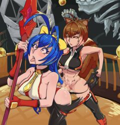 1futa ahe_gao big_ass big_penis big_testicles blazblue boxman futa_on_female futanari large_breasts mai_natsume makoto_nanaya rape ripped_clothing surprised rating:Explicit score:236 user:NatsUza