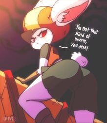 animated anthro bouncing_ass bunny_ears bunny_girl dialogue diives dragon_ball dragon_ball_super female female_only furry gif red_eyes shorts shounen_jump sorrel rating:Questionable score:219 user:Slayer999