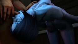 1boy 1girls 3d animated artificial_intelligence blowjob blue_hair blue_skin breast_grab breasts completely_nude cortana erection fellatio female halo_(series) hazard3000 male no_sound nude oral penis short_hair video rating:Explicit score:59 user:me_irl