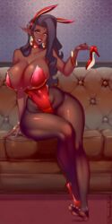 1girls breasts bunny_ears bunny_girl bunnysuit cleavage elf feet female female_only high_heels huge_breasts live_for_the_funk solo thick_thighs toes vanessa_(live_for_the_funk) wide_hips rating:Questionable score:312 user:justausername