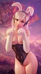 1girls 3d 4k absurdres alternate_hair_color areolae asian bangs big_breasts blender blizzard_entertainment blonde_hair breasts breasts_pressed_together bunny_ears bunny_girl bunnysuit covered_navel cute d.va egirl elbow_gloves exposed_breasts eyelashes face_markings female female_only fishnet forceballfx fringe gloves hana_song head_tilt headset highres korean large_breasts legs_together leotard leotard_aside lip_gloss long_hair looking_at_viewer nipples overwatch pantyhose paw_pose petite petplay pink_lipstick purple_eyes pussy roleplay shaved_pussy smile solo teenager thighs whisker_markings white_gloves white_hair rating:Explicit score:466 user:justausername