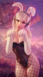 1girls 3d 4k absurdres alternate_hair_color asian bangs big_breasts blender blizzard_entertainment blonde_hair breasts breasts_pressed_together bunny_ears bunny_girl bunnysuit cameltoe covered_navel cute d.va egirl elbow_gloves eyelashes face_markings female female_only fishnet fishnets forceballfx fringe gloves hana_song head_tilt headset highres korean large_breasts legs_together leotard lip_gloss long_hair looking_at_viewer overwatch pantyhose paw_pose petite petplay pink_lipstick playboy_bunny purple_eyes roleplay smile solo teenager whisker_markings white_gloves white_hair rating:Questionable score:404 user:justausername