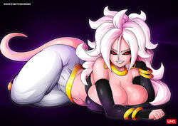 1girls 2010s android_21 big_breasts black_sclera breasts clothed_female dark_persona dragon_ball dragon_ball_fighterz female female_only humanoid long_hair majin majin_android_21 monster_girl pink_skin pointy_ears red_eyes solo solo_female solo_focus tail white_hair witchking00 rating:Explicit score:91 user:Ponic5