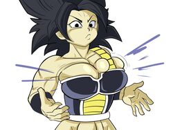 big_breasts black_eyes black_hair breasts caulifla dragon_ball dragon_ball_super female female_saiyan huge_breasts light-skinned_female light_skin long_hair muscular_female pseudocel saiyan saiyan_armor spiky_hair tight_clothing tight_fit universe_6/universe_7 universe_6_saiyan/universe_7_saiyan rating:Safe score:65 user:Kaiokenx34