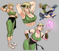 2019 2girls armpits blowing_kiss joecanvas kitana leotard mortal_kombat mortal_kombat_2 sonya_blade sweating workout_clothes rating:Questionable score:58 user:SmashingJack