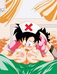 69_position big_breasts black_hair blowjob blue_eyes blush breasts clothing cute dragon_ball fellatio hospital nala1588 nipples nurse outercourse paizuri short_hair son_gohan uniform videl rating:Explicit score:59 user:StepOnMeVidel