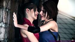 2girls 3d animated biohazard capcom claire_redfield claire_redfield_(jordan_mcewen) female female_only french_kissing jill_valentine jill_valentine_(sasha_zotova) kamadeva kissing missmoonified open_mouth resident_evil resident_evil_2 resident_evil_2_remake resident_evil_3 resident_evil_3_remake silkymilk sound source_filmmaker tongue tongue_out video voice_acted yuri rating:Questionable score:518 user:justausername