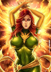 big_breasts bodysuit female female_only jean_grey kachima long_hair marvel mutant phoenix_(x-men) red_hair solo solo_female solo_focus superheroine x-men rating:Safe score:51 user:Ponic5