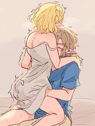 1boy1girl 1girl1boy aorin arms_around_partner ass_grab bare_legs between_legs big_ass blonde_hair blush breasts_on_face closed_eyes elf elf_ears elf_female embrace hip_grab hugging kissing legs_around_partner legs_held_open legs_spread link link_(tears_of_the_kingdom) princess_zelda sleeveless_shirt spread_legs tears_of_the_kingdom the_legend_of_zelda twitching wet wet_body wet_skin wholesome zelda_(tears_of_the_kingdom) rating:Questionable score:162 user:ThatFGuy