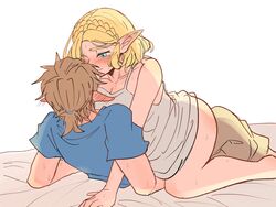 1boy1girl 1girl1boy aorin aroused ass blonde_hair blush cowgirl_position elf elf_ears elf_girl hugging intimate legs_around_partner link link_(tears_of_the_kingdom) looking_at_partner looking_pleasured princess_zelda shirt_lift shoulderless_shirt skirt_lift sleeping sleeveless_shirt slim_waist tears_of_the_kingdom the_legend_of_zelda thick_thighs wholesome wide_hips zelda_(tears_of_the_kingdom) rating:Questionable score:103 user:ThatFGuy