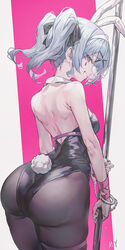  bunny_ears bunny_tail bunnysuit grin hatsune_miku holding_pole large_ass looking_back medium_breasts myung_yi nail_polish painted_nails playboy_bunny pole rabbit_hole_(deco*27/caststation) rabbit_hole_(vocaloid) rear_view signature thick_thighs vocaloid wide_hips  rating:questionable score: user:addbd