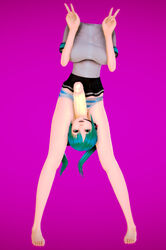 3d detached_head fully_clothed hatsune_miku monophallia penis penis_neck purple_background simple_background unusual_genitalia_placement unusual_penis_placement v_sign vocaloid what ztcj rating:Explicit score:1 user:skedye