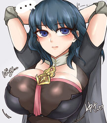 ... 1girls beruzumi-m breasts byleth_(fire_emblem) byleth_(fire_emblem)_(female) cleavage emotionless expressionless female female_only fire_emblem fire_emblem:_three_houses hands_behind_head huge_breasts japanese_text large_breasts nintendo solo text rating:Questionable score:76 user:justausername