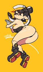  ass callie_(splatoon) laying laying_on_side looking_at_viewer splatoon yuta_agc  rating:explicit score: user:retroxpervert