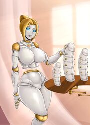 1girls big_breasts breasts cleavage dildo female female_only large_breasts league_of_legends orianna robot solo thick_thighs vicsenpai wide_hips rating:Explicit score:97 user:justausername