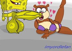  1boy 1boy1girl 1girls anthro anthro_on_anthro balls big_balls big_breasts big_penis bikini bikini_bottom bikini_top brown_skin cock erection furry furry_only huge_balls huge_cock humanoid humanoid_penis imyordlefan large_balls large_cock light_skin male/female nickelodeon penis penis_in_pussy sandy_cheeks sea_sponge smaller_female smooth_balls spongebob_squarepants spongebob_squarepants_(character) squirrel squirrel_girl tongue tongue_out veiny_penis yellow_skin  rating:explicit score: user:imyordlefan