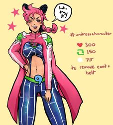 jojo's_bizarre_adventure jolyne_kujo peachykip red_hair stone_ocean tagme undress_character rating:Safe score:65 user:XingLingXong