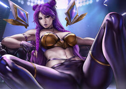 1girls abs big_breasts braids breasts cameltoe choker dandon_fuga female female_focus female_only fully_clothed k/da_kai'sa k/da_series kai'sa league_of_legends looking_at_viewer navel purple_hair riot_games seductive_eyes solo solo_female solo_focus toned toned_female wide_hips rating:Questionable score:182 user:westlander2