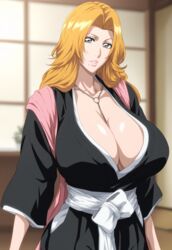 1girls ai_generated belt big_breasts bleach blonde_hair blue_eyes boob breasts breasts_bigger_than_head busty chain_necklace chains cleavage cleavage_overflow female female_focus hourglass_figure huge_breasts kimono large_breasts light-skinned_female light_skin lipstick long_hair makeup matsumoto_rangiku mature mature_female mature_woman mole mole_under_mouth nai_diffusion necklace no_bra obi oppai plump sagging_breasts scarf stable_diffusion thick thick_body tofuro top_heavy top_heavy_breasts upper_body very_long_hair voluptuous voluptuous_female wavy_hair wide_hips yukata rating:Questionable score:68 user:Leidenfrost