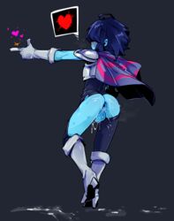 1boy ass blue_skin blush cum_in_ass deltarune doppel edit edited femboy high_heels kris_(deltarune) male male_only ripped_clothing solo trap rating:Explicit score:207 user:LewdPang