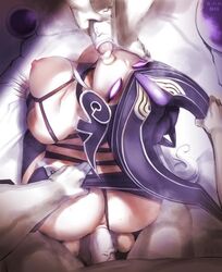 1girls 2boys abbb ass big_ass big_breasts big_penis blowjob breasts cum_in_mouth fellatio female league_of_legends looking_at_viewer penis purple_eyes pussy pussy_juice riot_games spitroast syndra vaginal_penetration white_hair rating:Explicit score:139 user:Phoenix_Valorant