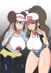 2girls aged_up alternate_breast_size ass big_ass big_breasts big_butt black_leggings blue_eyes blush breasts brown_hair butt clothed condom condom_balloon cum cum_in_condom dd_(artist) eye_contact female female_only filled_condom half-closed_eyes hat hilda_(pokemon) hips hotpants huge_ass huge_breasts huge_butt human large_ass large_breasts large_butt leggings long_hair looking_at_viewer nintendo pale-skinned_female pantyhose pokemon pokemon_bw pokemon_bw2 ponytail rosa_(pokemon) shirt shorts skirt thick thick_ass thick_thighs thigh_gap thighs tongue_out twintails used_condom wide_hips rating:Questionable score:252 user:Fove_vento