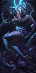 2020 ass big_ass big_breasts blonde_hair breasts citemer coven_zyra eclipse_series league_of_legends long_hair long_legs monster_girl riot_games thick_thighs tight_clothing zyra rating:Questionable score:197 user:SirSlims