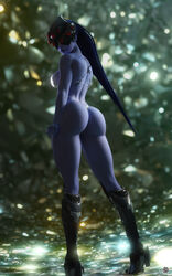 1girls 3d amelie_lacroix ass big_ass big_breasts bikini blizzard_entertainment boots daz3d daz_studio female female_only glasses looking_at_viewer looking_back noahgraphicz overwatch purple_skin solo thick_thighs thong thong_bikini water widowmaker rating:Questionable score:177 user:Joelgraphz