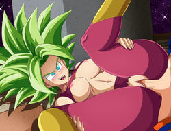 1boy 1girls big_breasts blue_eyes boots breasts dragon_ball dragon_ball_super female fusion green_hair kefla legendary_super_saiyan male missionary_position nipples saiyan sex shounen_jump son_goku sonson-sensei spiked_hair spiky_hair straight super_saiyan super_saiyan_2 universe_6_saiyan/universe_7_saiyan rating:Explicit score:88 user:Deku51