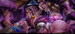 ahri akali big_ass big_breasts blush clothed clothed_sex double_penetration evelynn hat k/da_ahri_prestige_edition k/da_akali_prestige_edition k/da_evelynn_prestige_edition k/da_kai'sa_prestige_edition k/da_series kai'sa league_of_legends lust moaning prestige_skin satiny tentacle wet_clothes wet_pussy rating:Explicit score:172 user:PornStarAkali