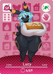 1girls alternate_color animal_crossing anthro anthrofied big_breast big_breasts big_ears black_fur black_sclera blue_hair bottomless breasts busty canine card chubby clothed clothes crossover curvy curvy_figure eigaka english_text eye_contact featureless_crotch feet female fur furry furry_only half-closed_eyes hands huge_ass huge_breasts large_breasts long_ears looking_at_viewer lucy_(aikega) nintendo original_character partially_clothed pokémon_(species) pokemon pubic_hair red_eyes shirt short_hair shortstack smile solo standing tail text thick_thighs thighs thunder_thighs topwear umbreon venus_body voluptuous wide_hips yellow_fur rating:Questionable score:237 user:Pixelshaman