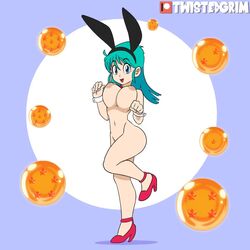 1girls 2d 2d_animation animated bouncing_breasts bowtie breasts bulma_(bunny) bulma_briefs bunny_costume bunny_ears bunny_girl detached_collar dragon_ball dragon_ball_(classic) dragon_ball_(object) female female_only functionally_nude green_hair nipples no_sound nude patreon pussy red_heels red_high_heels shounen_jump solo tagme teenager thighs twistedgrim vagina video wrist_cuffs rating:Explicit score:299 user:Heatwave-The-Cat