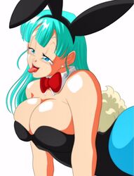 1girls ahe_gao bimbo blue_pantyhose bowtie breasts bulma_(bunny) bulma_briefs bunny_ears bunny_girl bunny_tail bunnysuit cleavage detached_collar dragon_ball dragon_ball_(classic) huge_breasts nala1588 shounen_jump solo teenager rating:Explicit score:72 user:Dragonballgt9999