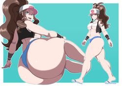 aged_up barefoot barely_clothed big_ass bimbo brown_hair feet female female_only flip_flops hilda_(pokemon) huge_ass human large_breasts long_hair nintendo nipples nipples_visible_through_clothing oryuto pokemon pokemon_bw short_shorts solo solo_female solo_focus source_request thick_ass thick_legs thick_thighs tight_clothing white_background wide_hips rating:Explicit score:184 user:Deku51