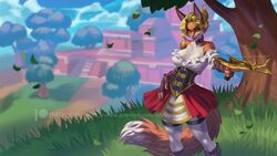 1girls 2020 alanscampos anthro background blonde_hair clothing crossbow female fox hilda_(realm_royale) patreon patreon_username realm_royale solo stockings tail the_huntress_(realm_royale) rating:Questionable score:15 user:Schnuron93