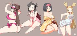 00s 2010s 4girls alternate_breast_size alternate_outfit ass back breasts brown_hair dress erika_(pokemon) female female_only gym_leader hat human human_only jasmine_(pokemon) jasmine_(pokemon_gsc) kenron_toqueen kimono large_breasts long_hair marnie_(pokemon) mary_(pokemon) mei_(pokemon) mikan_(pokemon) multiple_girls nintendo nipples pale-skinned_female pale_skin pokemon pokemon_bw pokemon_bw2 pokemon_gsc pokemon_hgss pokemon_ss quartet rosa_(pokemon) sideboob thick_thighs twintails visor_cap wide_hips rating:Questionable score:201 user:Ponic5