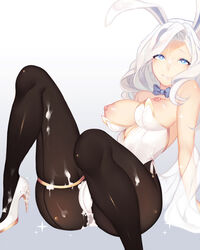 ashe_(league_of_legends) breasts bunnysuit cum cum_on_body cum_on_clothes heels league_of_legends looking_at_viewer nanoless nipples pussy rating:Explicit score:137 user:Succubus_Sarah