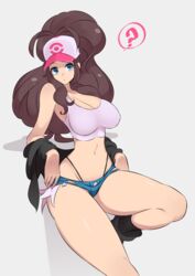 1girls ? abs aged_up alternate_breast_size big_breasts black_thong blue_eyes brown_hair eye_contact female female_only hat hilda_(pokemon) huge_breasts huge_thighs human large_breasts long_hair looking_at_viewer minishorts nac000 nintendo pale-skinned_female pale_skin pokemon pokemon_bw ponytail shorts solo thick_thighs thighs thong tight_clothing voluptuous white_background rating:Questionable score:127 user:Fove_vento