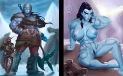 big_ass big_breasts female giantess gotalex larger_female male scars size_difference vrykul world_of_warcraft rating:Explicit score:60 user:Just-a-crazy-boy