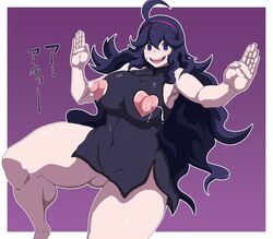 big_breasts black_hair female female_only hex_maniac human lactation long_hair nintendo nipples oryuto pokemon purple_eyes solo solo_female solo_focus thick_thighs rating:Explicit score:52 user:Deku51