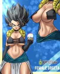 1girls abs artist_name big_breasts black_hair black_sleeves blue_eyes bra breasts character_name cleavage dragon_ball dragon_ball_super female female_only fingerless_gloves fully_clothed fusion genderswap_(mtf) gogeta kameseru looking_at_viewer looking_pleasured metamoran_clothing nipple_slip revealing_clothes rule_63 saiyan shiny shiny_breasts shiny_hair shiny_skin shiny_thighhighs shiny_thighs smirk smirking solo spiky_hair tagme thick thick_bottom_lip thick_legs thick_lips thick_thighs thigh_highs thighhighs thighs watermark rating:Explicit score:107 user:Rule63DragonBallRp