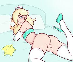 1boy ass backsack bed bottomless crossdressing dross elbow_gloves femboy genderswap_(ftm) girly gloves high_heels male_focus male_only mario_(series) nintendo prince_ronaldo princess_rosalina rule_63 solo stiletto_heels super_mario_galaxy tagme taint testicles thighhighs trap tubetop rating:Explicit score:440 user:kimboh