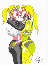 2019 2d 2girls ass_grab blonde_hair blue_eyes cassie_cage clothed clothed_female clothes clothing color colored eye_contact eyes_open female female/female female_only fingerless_gloves french_kiss french_kissing fully_clothed gloves headband human human_only incest jacket kaywest kiss kissing lipstick long_hair makeup mortal_kombat mortal_kombat_11 mother_and_daughter netherrealm_studios open_eyes pants ponytail sonya_blade tongue tongue_kiss tongue_out uncensored white_background yuri rating:Questionable score:26 user:JeJo