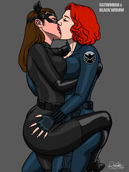 2017 2girls antiheroine ass avengers batman_(series) big_ass black_widow_(marvel) bodysuit breast_to_breast brown_hair catsuit catwoman catwoman_(the_dark_knight_rises) clothed crossover dc dc_comics embrace female female/female female_only fit fit_female french_kiss happy_female heroine horny_female human human_only kaywest kissing large_breasts leg_grab lesbian lesbian_kiss lesbian_sex lesbians light-skinned_female light_skin lipstick long_hair marvel marvel_cinematic_universe marvel_comics natasha_romanoff passionate plain_background red_hair s.h.i.e.l.d. straight_hair the_dark_knight_rises tight_clothing villainess yuri rating:Questionable score:224 user:JeJo