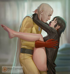 1boy 1girls bald big_ass cape clothed clothed_sex clothing dress embrace fubuki_(one-punch_man) gloves green_eyes green_hair hi_res highres hoobamon legs_up looking_at_another looking_at_partner medium_hair muscles muscular muscular_male one-punch_man saitama thick_ass thick_thighs thighs tight_clothing tongue tongue_out rating:Explicit score:354 user:Perdom