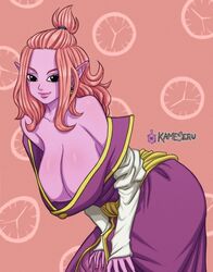 1girls alternate_breast_size bending_forward big_breasts chronoa core_person dragon_ball dragon_ball_heroes dragon_ball_xenoverse female female_only fully_clothed goddess huge_breasts kameseru long_hair nipples pink_hair pink_skin pointy_ears potara_earrings revealing_clothes shounen_jump solo solo_female solo_focus voluptuous rating:Explicit score:175 user:Deku51