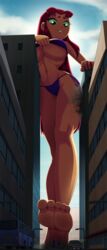 1girls big_breasts breasts cleavage dc female female_only giantess large_breasts ravenravenraven starfire teen_titans rating:Questionable score:51 user:justausername