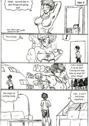 4girls big_hair black_and_white coffee coffee_cup dragon_ball dragon_ball_super dragon_ball_z english_text no_nut_november page_2 seripa stretching thewritefiction training videl zangya rating:Explicit score:10 user:Omnidragon10