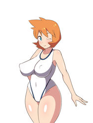 1girls big_breasts bikini blush dd_(artist) female female_only green_eyes human kasumi_(pokemon) large_breasts misty_(pokemon) misty_(pokemon_hgss) nintendo nipples orange_hair pokemon pokemon_gsc pokemon_hgss solo swimsuit rating:Safe score:66 user:Misty_lover